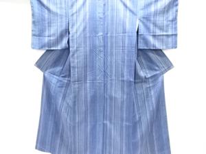 縞織出し手織り紬着物